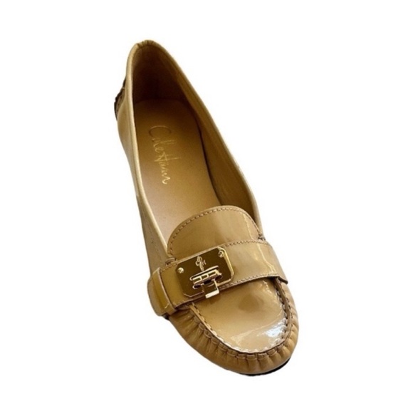 Cole Haan Nike Air Light Tan Patent Leather Tali Lock Moccasins Size 8 - Picture 6 of 11